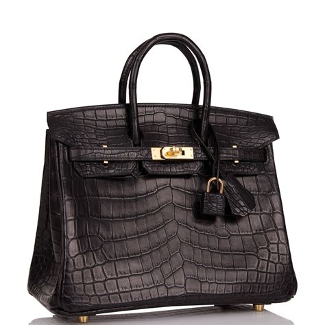 hermes birkin 25 black matte niloticus crocodile gold hardware|Hermes Birkin 25 touch crocodile.